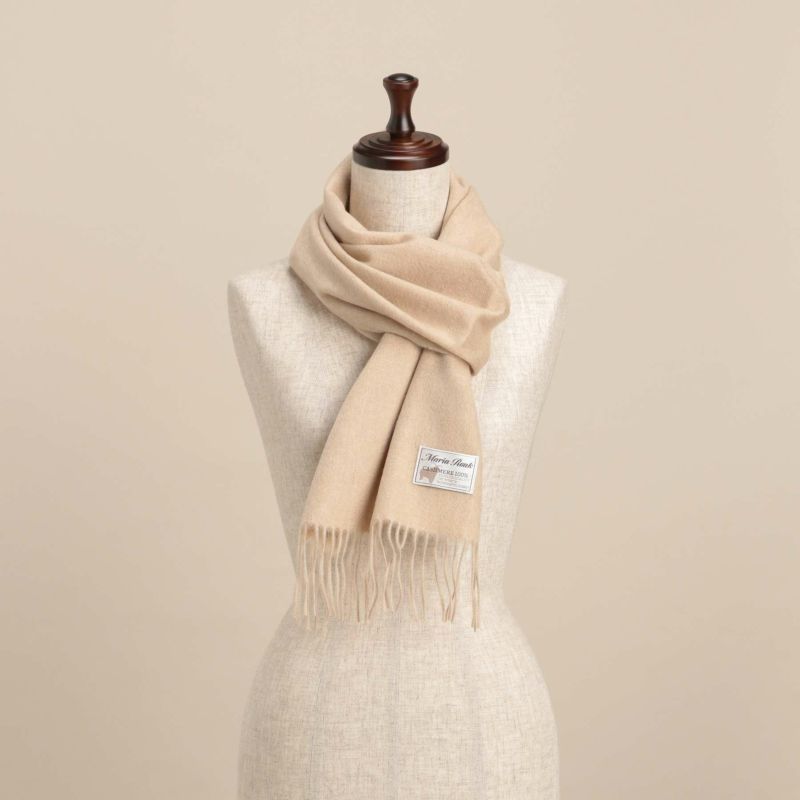 【無染色】カシミヤ100%無地マフラー
