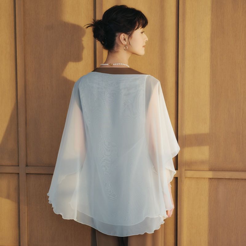  シフォンケープ＜アイボリー＞ 日本製