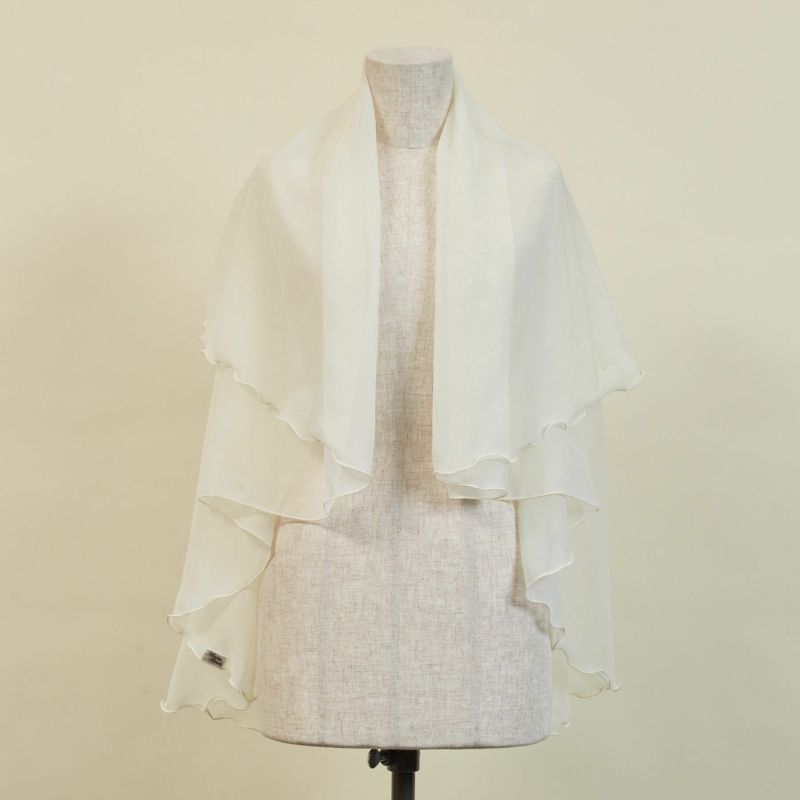  シフォンケープ＜アイボリー＞ 日本製
