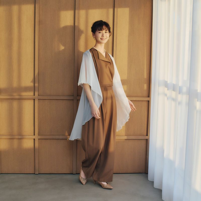  シフォンケープ＜アイボリー＞ 日本製