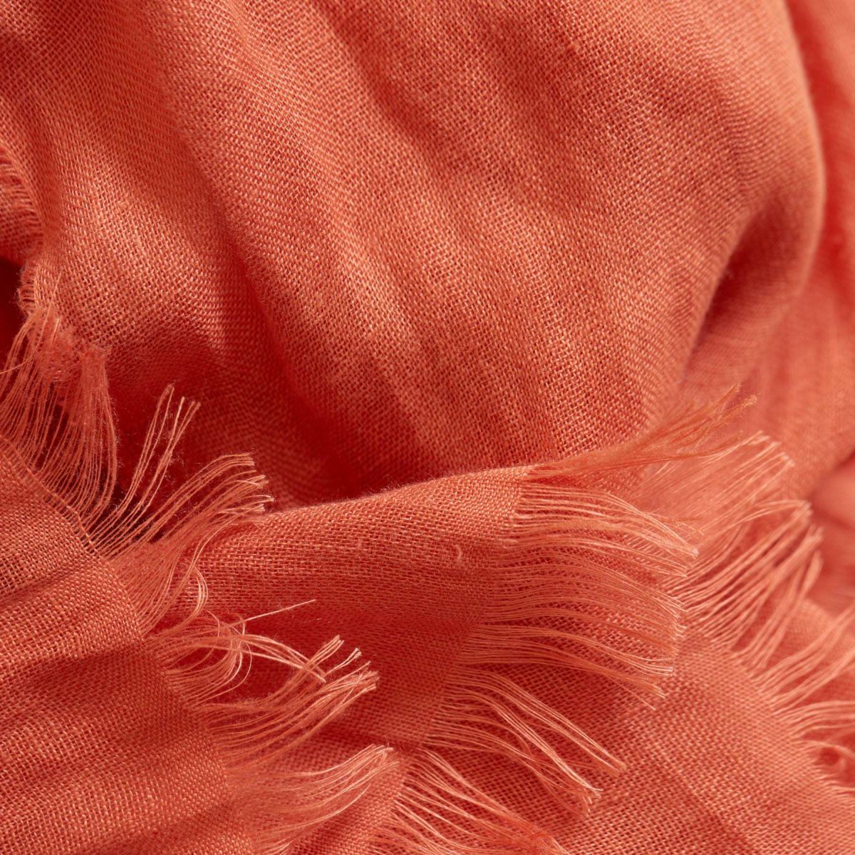  大判リネンストール＜レッド＞ イタリア製