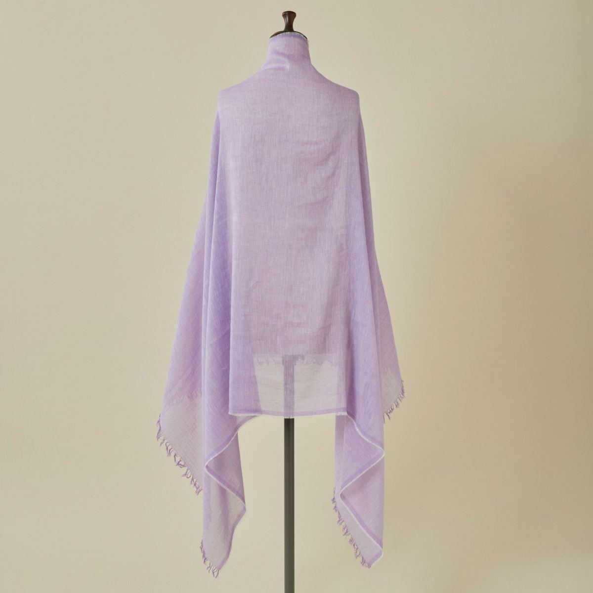 大判リネンコットンストール＜パープル＞ イタリア製