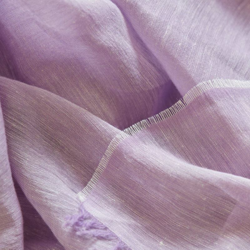 大判リネンコットンストール＜パープル＞ イタリア製