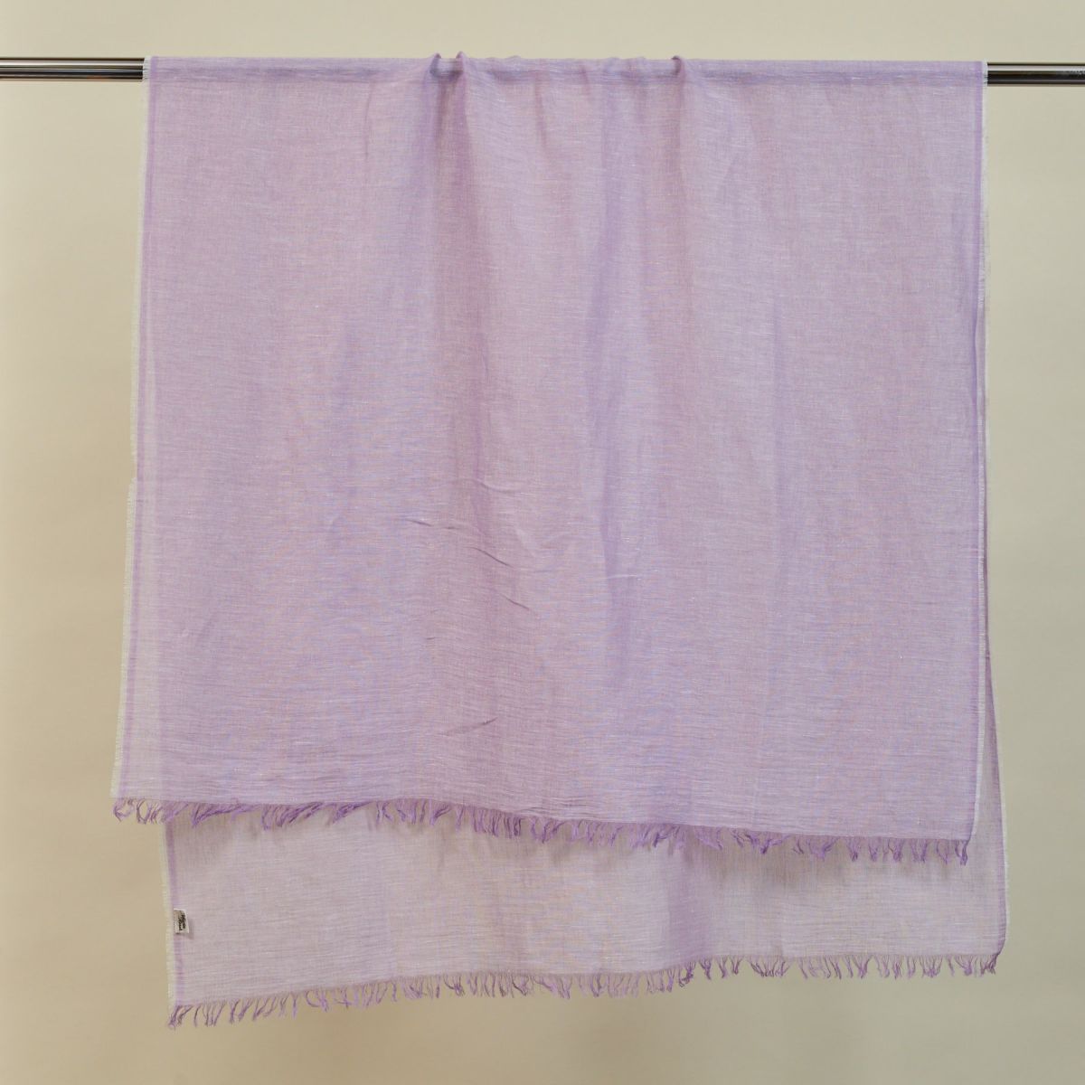 大判リネンコットンストール＜パープル＞ イタリア製