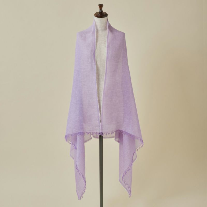 大判リネンコットンストール＜パープル＞ イタリア製