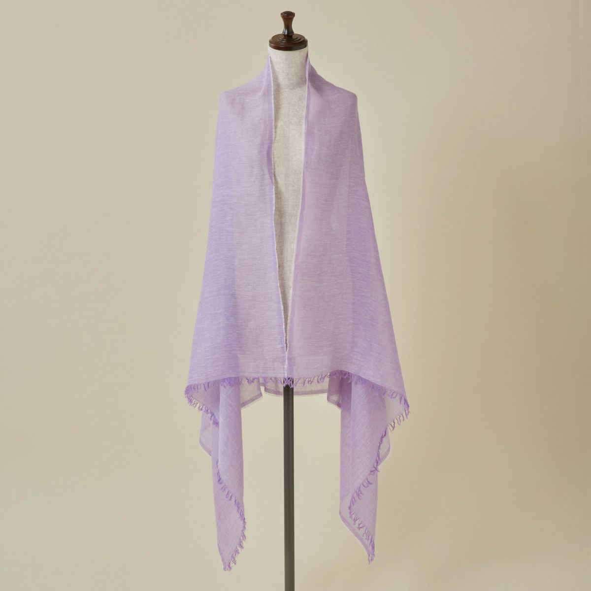 大判リネンコットンストール＜パープル＞ イタリア製