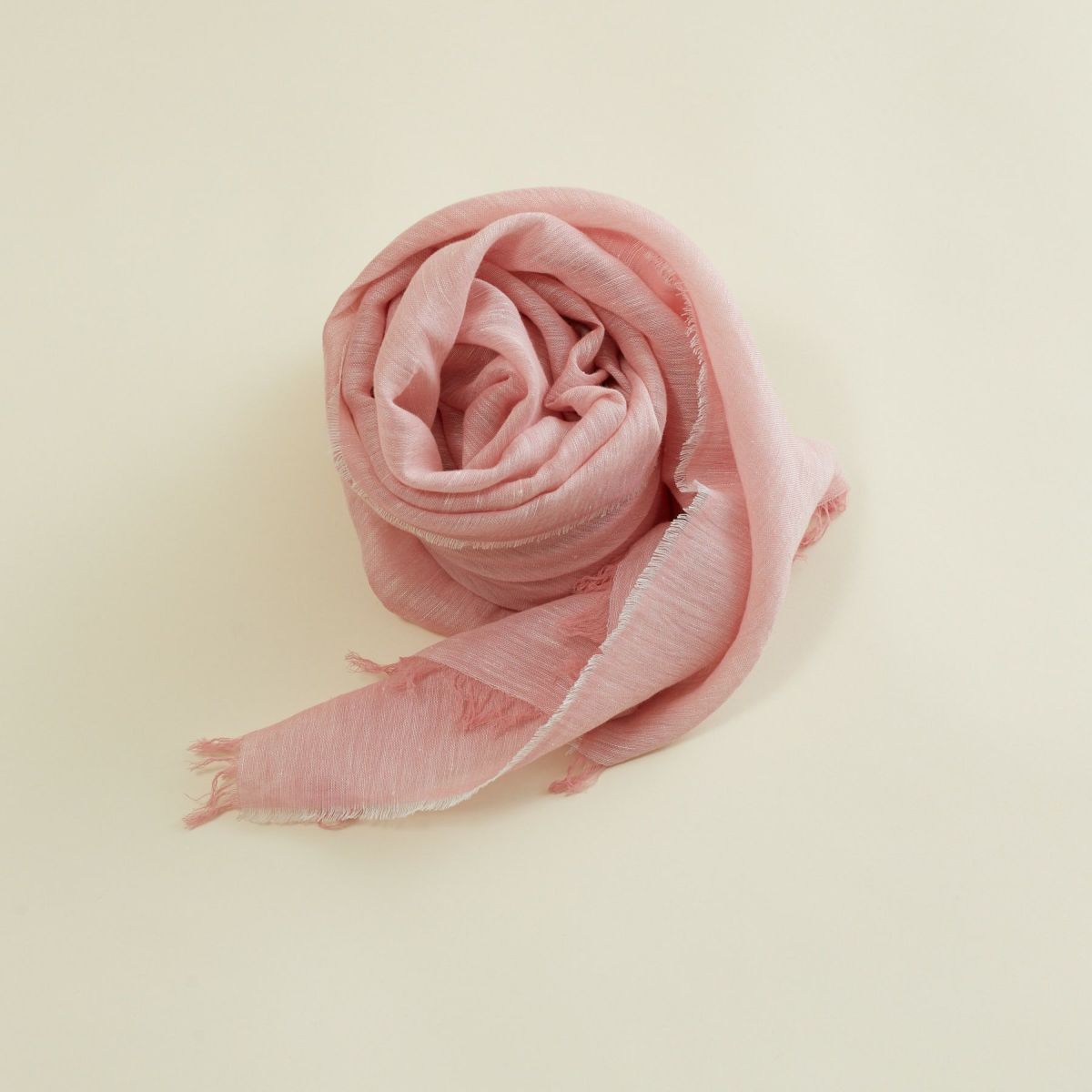 大判リネンコットンストール＜ピンク＞