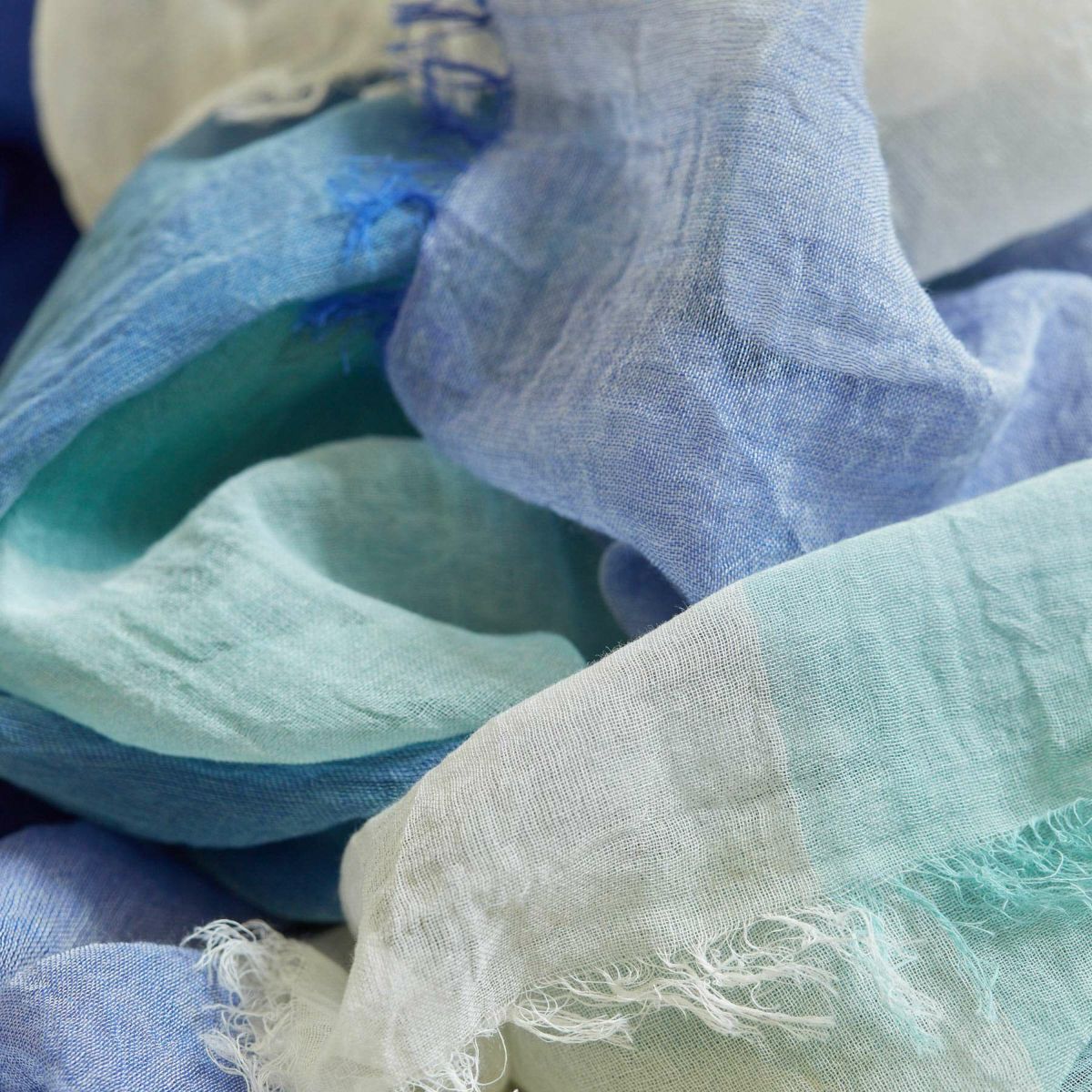 コットンスクエアチェックストール