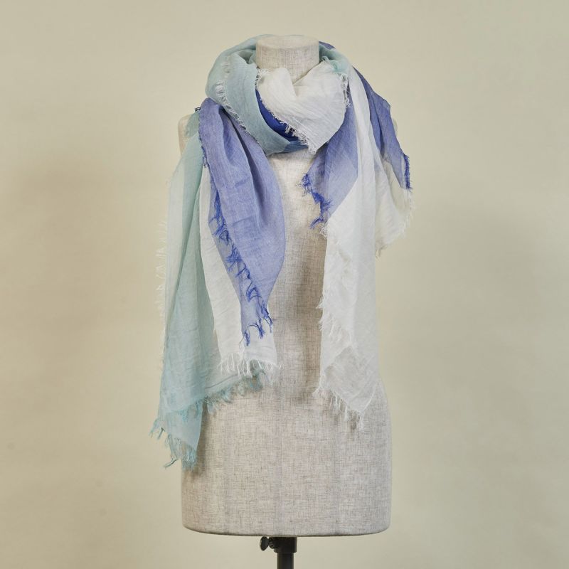 コットンスクエアチェックストール