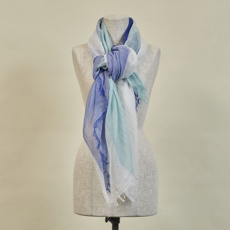 コットンスクエアチェックストール