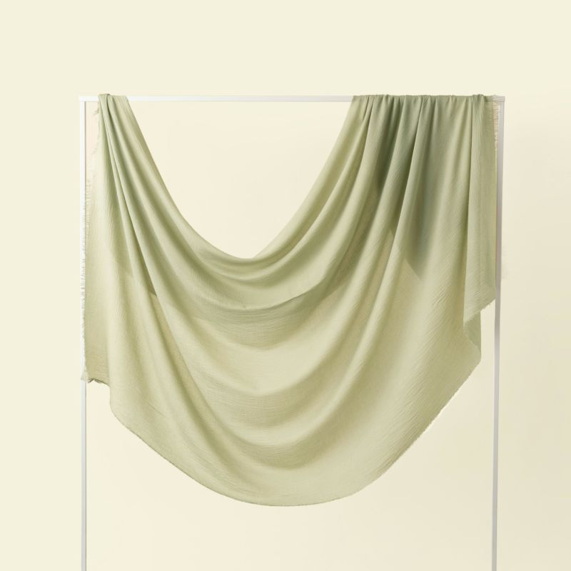 イタリア製大判モダールカシミヤストール＜カーキ＞