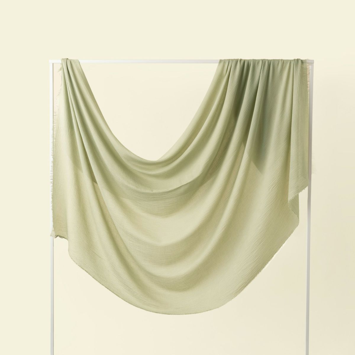 イタリア製大判モダールカシミヤストール＜カーキ＞