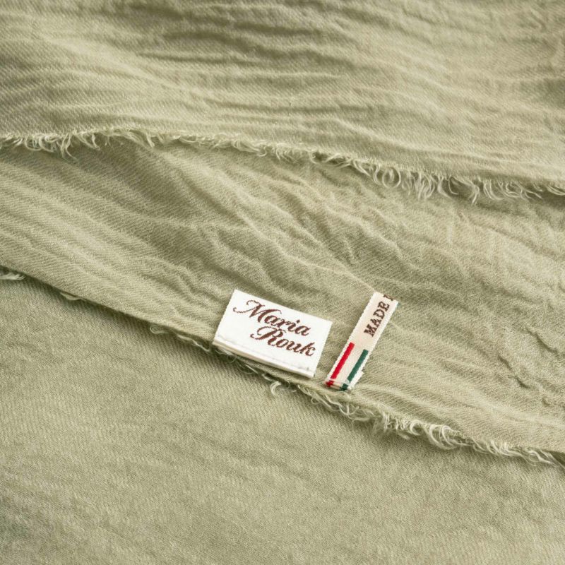 イタリア製大判モダールカシミヤストール＜カーキ＞