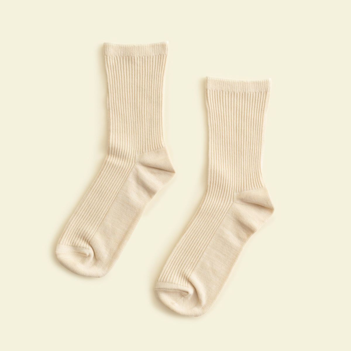 コットンシルクリブソックス＜アイボリー＞