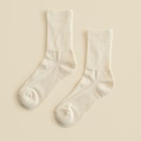 オーガニックコットンふわふわパイルソックス＜オフホワイト＞　日本製