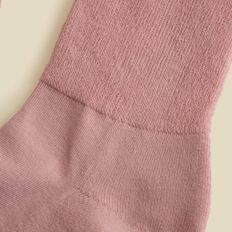 オーガニックコットンふわふわパイルソックス＜さくらピンク＞　日本製