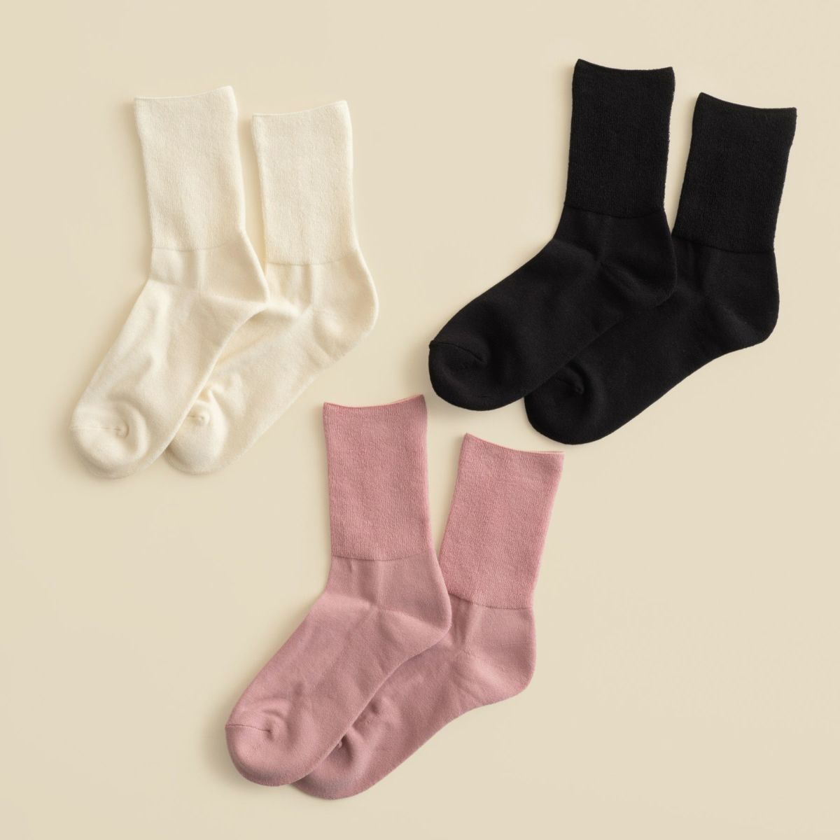 オーガニックコットンふわふわパイルソックス 日本製