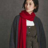 カシミヤ100%無地マフラー