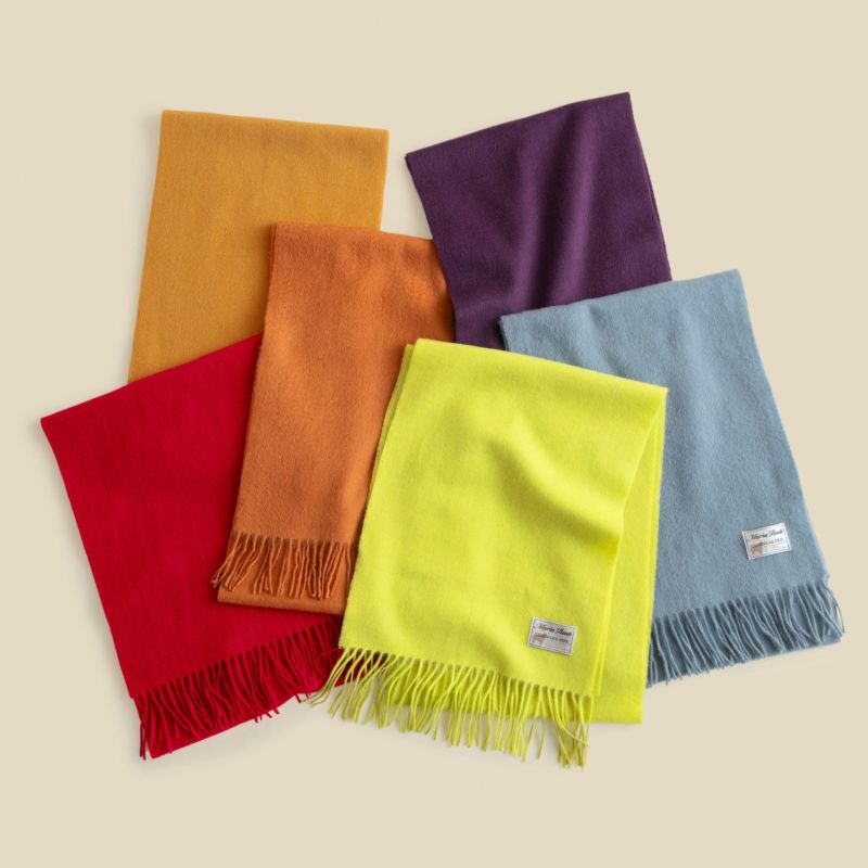 カシミヤ100%無地マフラー