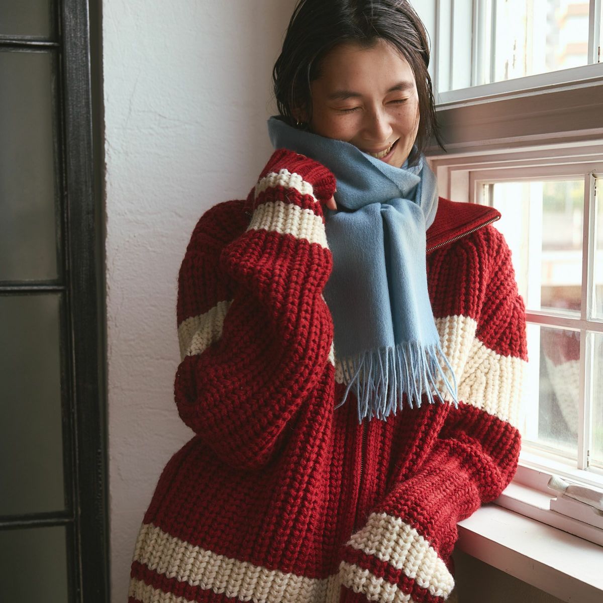 カシミヤ100%無地マフラー