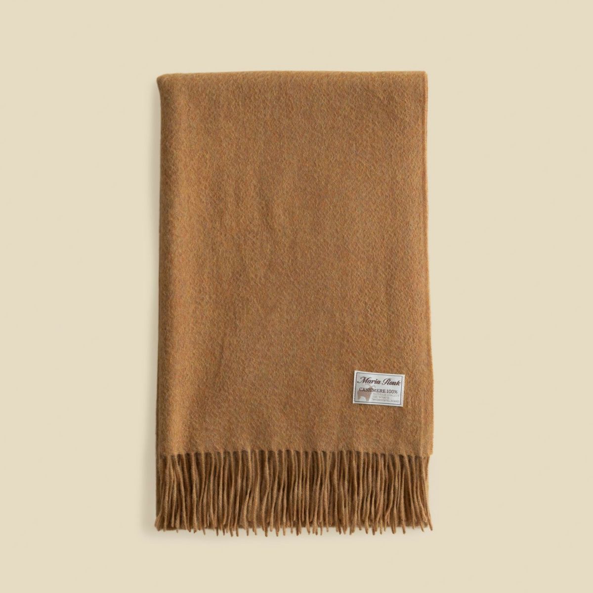 カシミヤ100%メランジストール＜カラシ＞