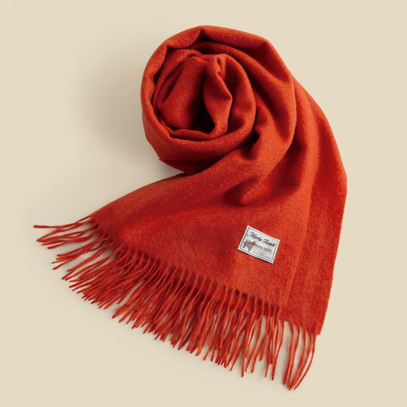 カシミヤ100%メランジストール＜レッド＞ | Maria Rouk（マリアルーク）