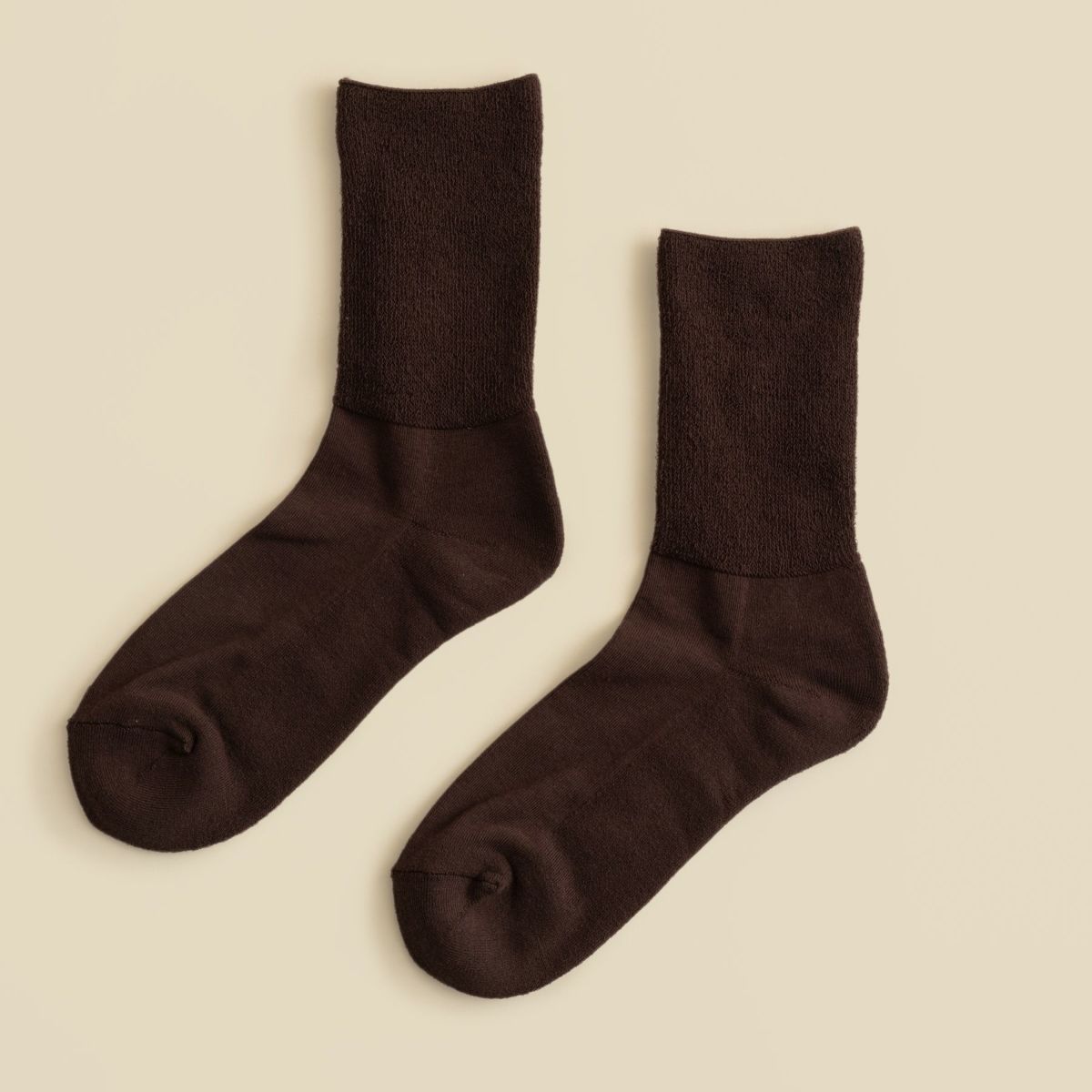 オーガニックコットンパイルソックス＜チョコレート＞日本製