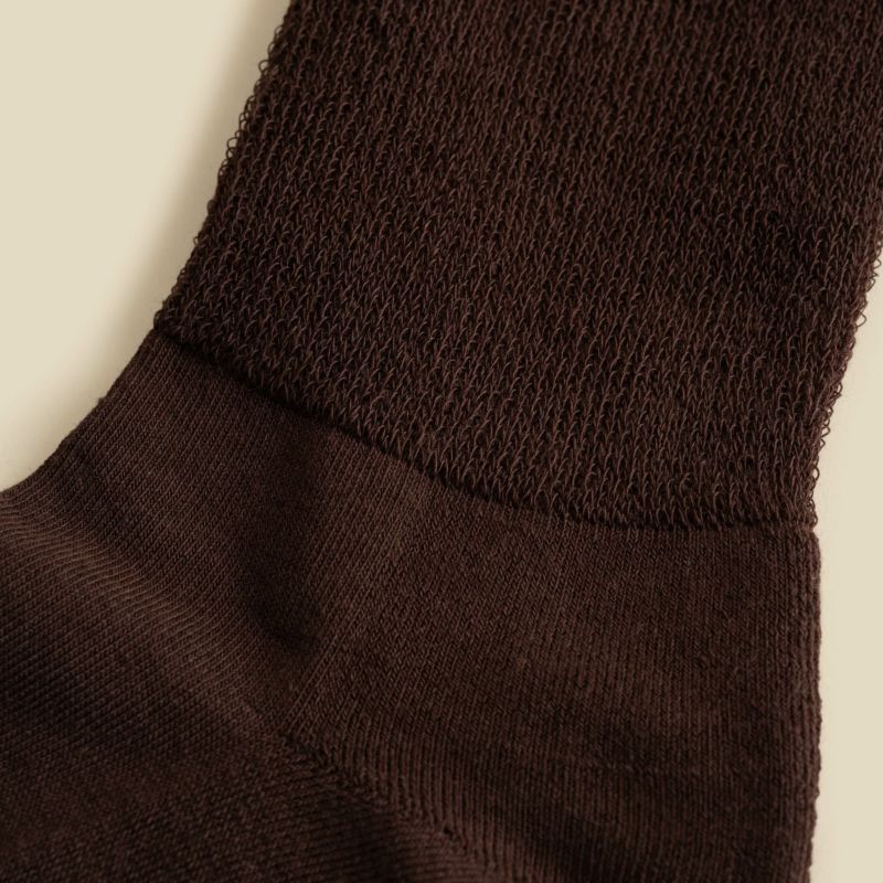オーガニックコットンパイルソックス＜チョコレート＞日本製