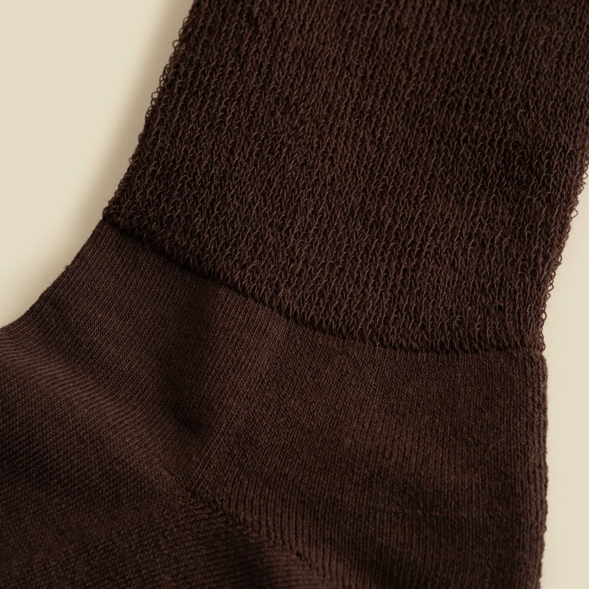 オーガニックコットンパイルソックス＜チョコレート＞日本製