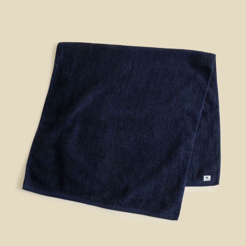  おぼろ100年の極み バスタオル ＜ネイビー＞日本製