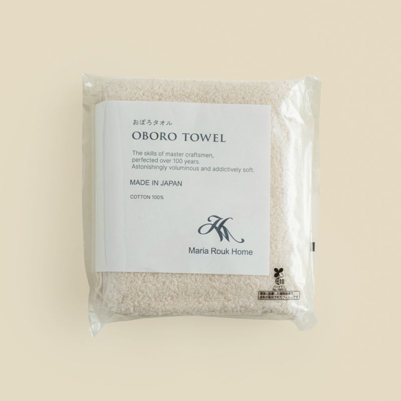 おぼろ100年の極 フェイスタオル ＜アイボリー＞日本製