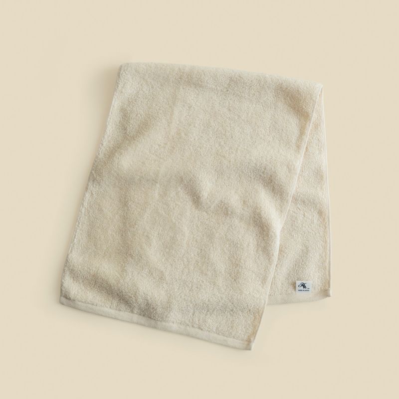 おぼろ100年の極 フェイスタオル ＜アイボリー＞日本製