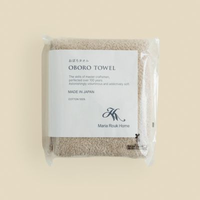おぼろ100年の極 フェイスタオル ＜ベージュ＞日本製