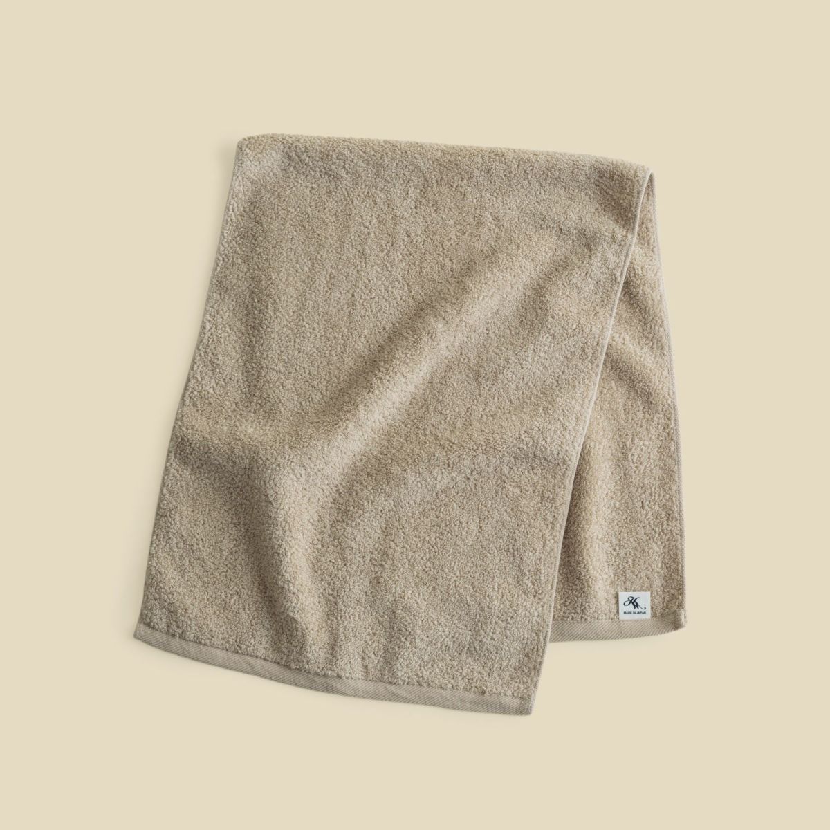 おぼろ100年の極 フェイスタオル ＜ベージュ＞日本製