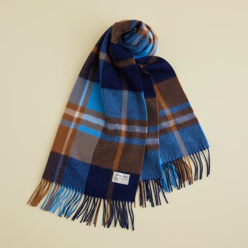  ウール100%チェックストール