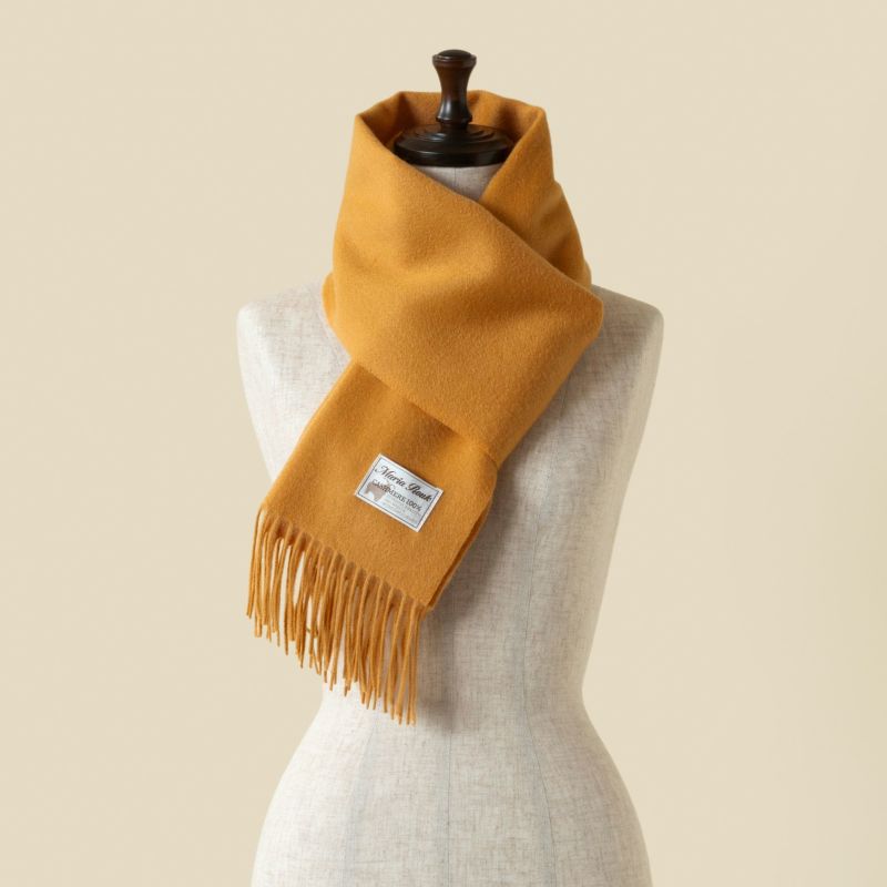 【長寿祝いギフトセット】カシミヤ100%無地マフラー＜キャメル＞