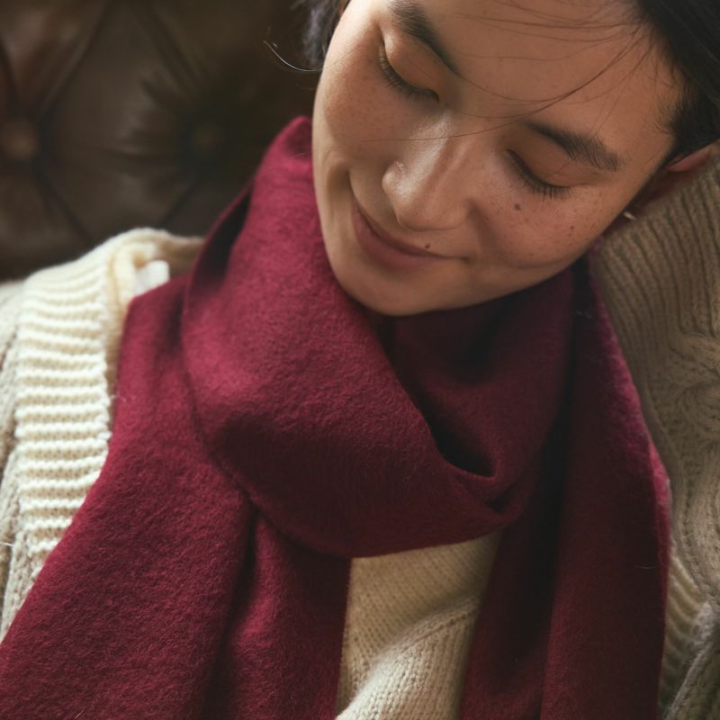 【長寿祝いギフトセット】カシミヤ100%無地マフラー