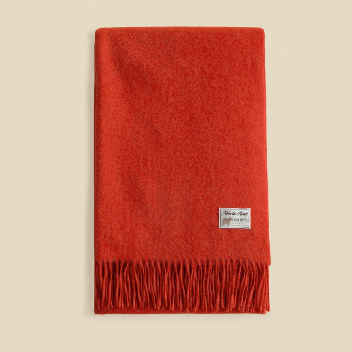  【長寿祝いギフトセット】カシミヤ100%メランジストール＜レッド＞