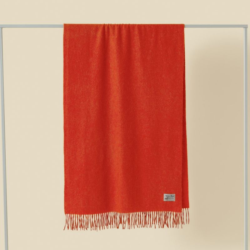  【長寿祝いギフトセット】カシミヤ100%メランジストール＜レッド＞