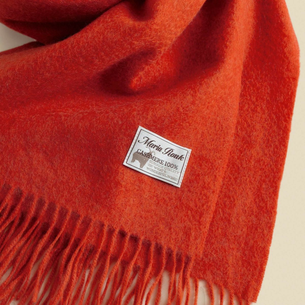  【長寿祝いギフトセット】カシミヤ100%メランジストール＜レッド＞