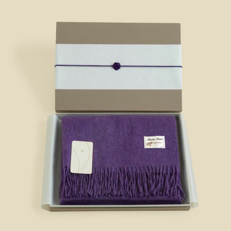 長寿祝いギフトセット】カシミヤ100%メランジストール＜パープル