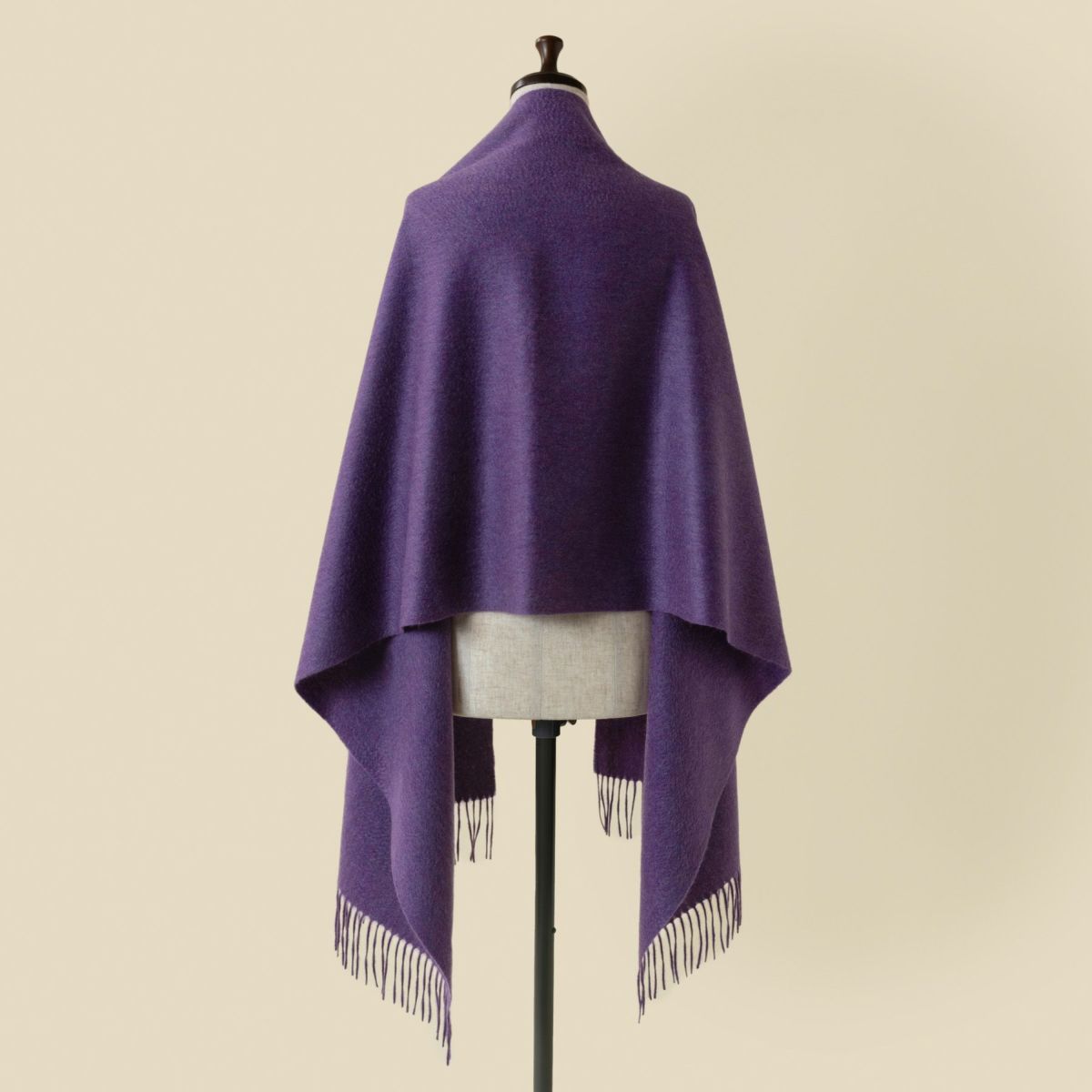 【長寿祝いギフトセット】カシミヤ100%メランジストール＜パープル＞