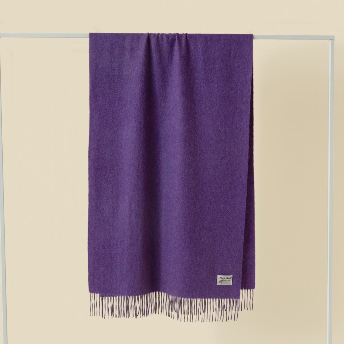 【長寿祝いギフトセット】カシミヤ100%メランジストール＜パープル＞