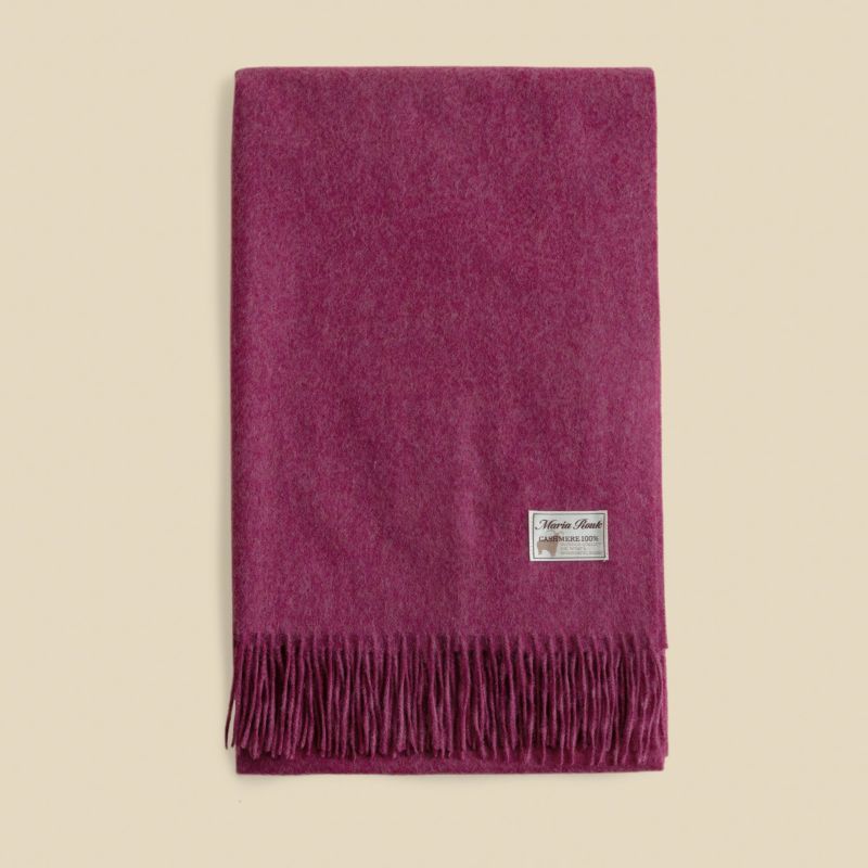 【長寿祝いギフトセット】カシミヤ100%メランジストール＜ワイン＞