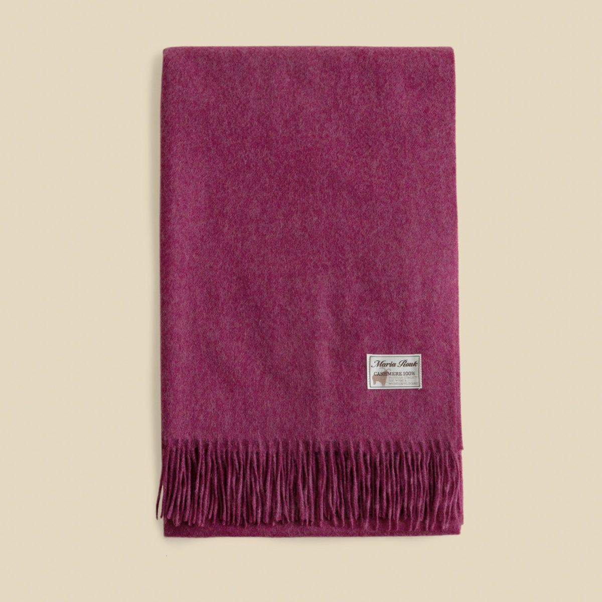 【長寿祝いギフトセット】カシミヤ100%メランジストール＜ワイン＞