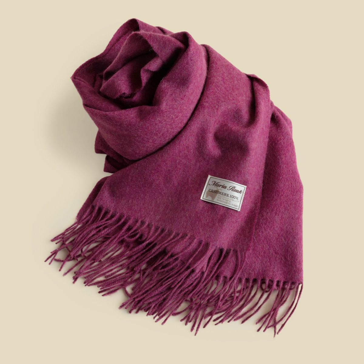 【長寿祝いギフトセット】カシミヤ100%メランジストール＜ワイン＞