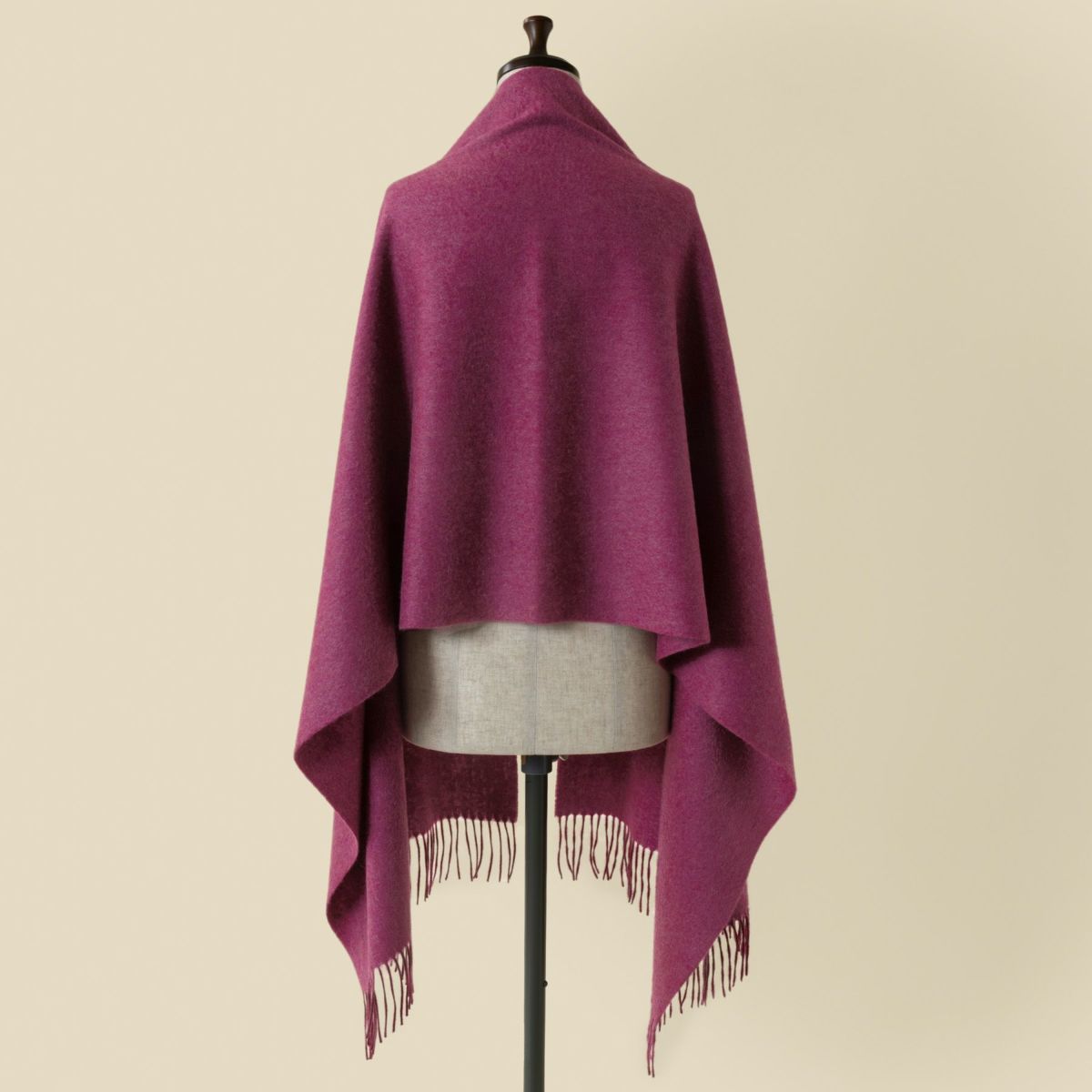 【長寿祝いギフトセット】カシミヤ100%メランジストール＜ワイン＞