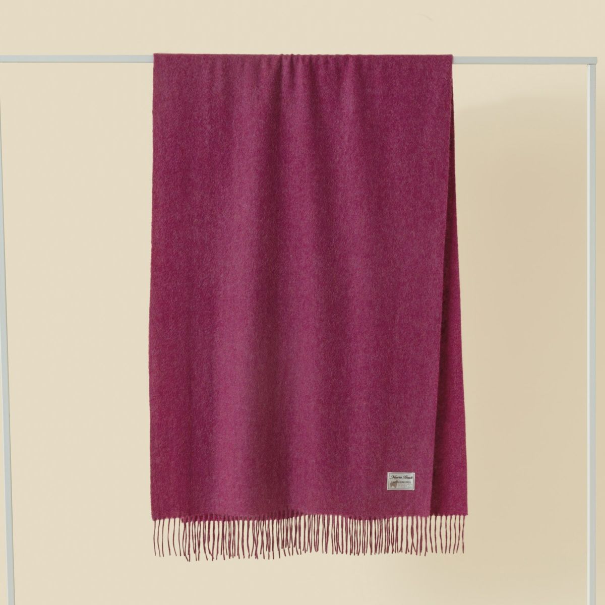 【長寿祝いギフトセット】カシミヤ100%メランジストール＜ワイン＞