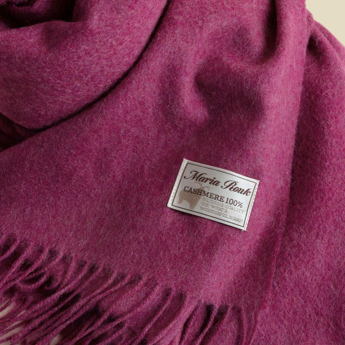 【長寿祝いギフトセット】カシミヤ100%メランジストール＜ワイン＞