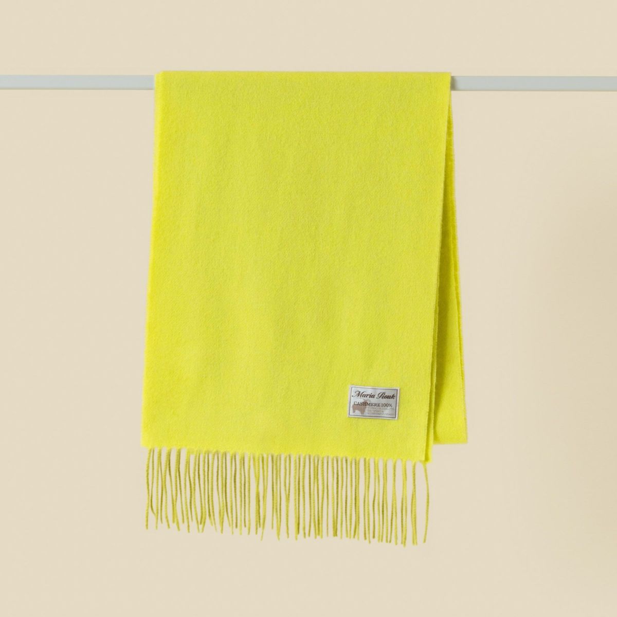 【長寿祝いギフトセット】カシミヤ100%無地マフラー＜イエロー＞